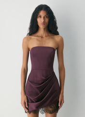 Showtime Satin Dress-Cardamon