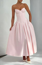 Salma Midi Dress - Blush