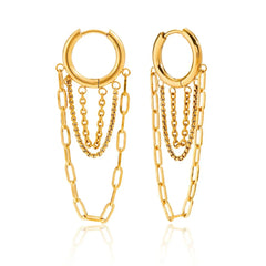 Serafina Drape Oorbellen | 18K Goud