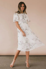 Evelise Floral Midi Dress Final Sale