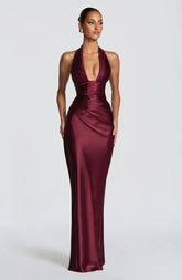 Elowen Maxi Dress - Cherry Lacquer