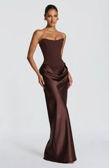 Maggie Maxi Dress - Plum Brown