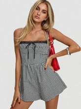 Trynia Romper Black / White Gingham
