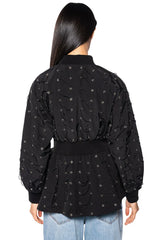 Eye Knew It Cinched Bomber Jacket