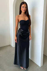 Amery Strapless Maxi Dress - Black