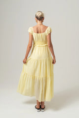 Renee Yellow Flowy Maxi Dress