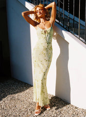 Lauraline Maxi Dress Green / Floral
