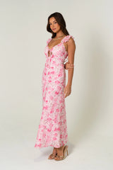 Donna Midi Dress With Scallop Trims
