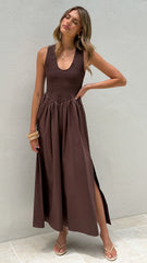 Amira Maxi Dress - Chocolate