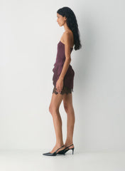 Showtime Satin Dress-Cardamon