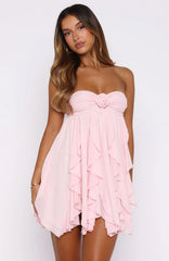 Rosette Bloom Mini Dress
