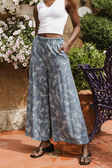 Tallulah Floral Pants In Blue Final Sale