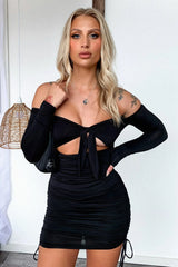 Jamee Long Sleeve Dress - Black
