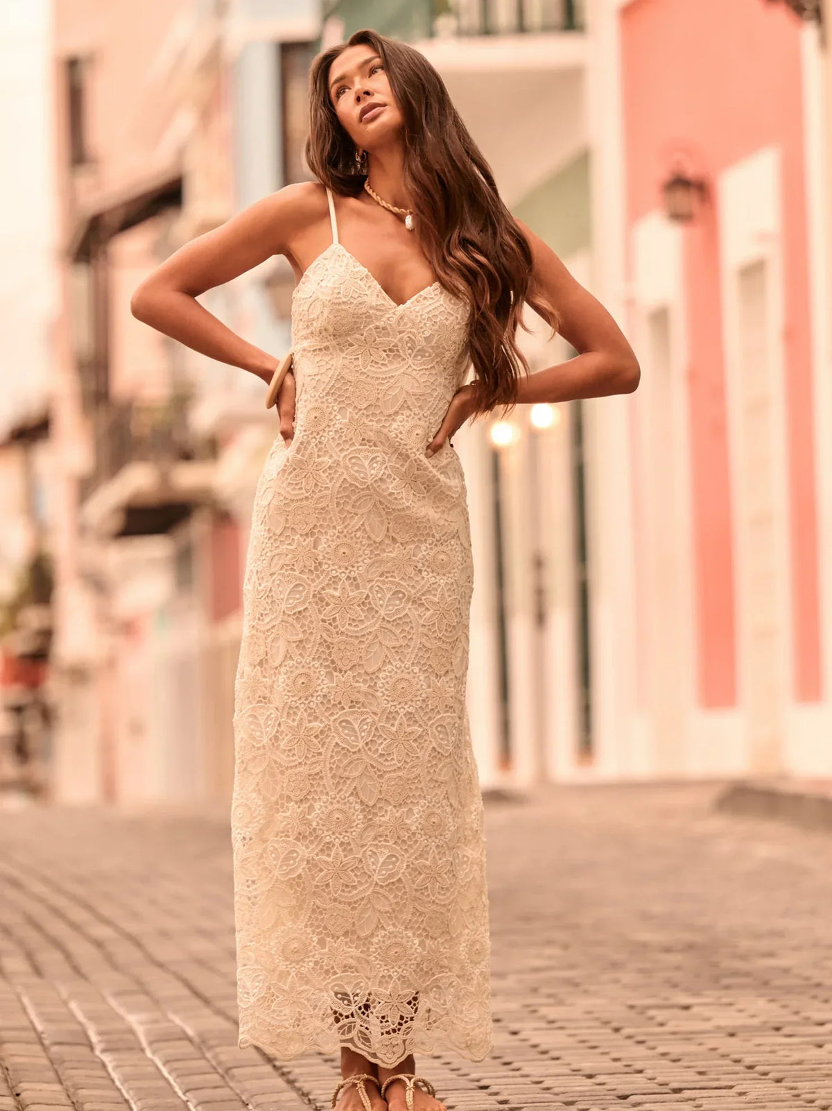 Millie Crochet Maxi Dress