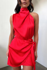 Santorini Mini Dress - Red