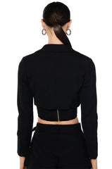Better Luck Crop Blazer In Black