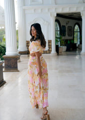 Bella Puff Sleeve Print Maxi Dress
