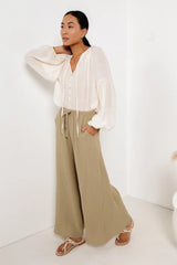 Head In The Clouds Blouse In Ivory Final Sale
