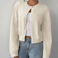 Women’S Cropped Button Cardigan – Soft Knit Layer For Everyday & Casual Wear