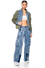 Nylon Denim Jacket
