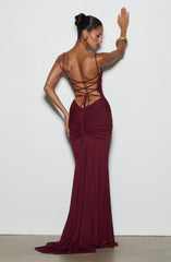 Zaria Gown - Cherry Lacquer