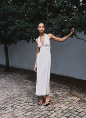 Orchard Halter Dress-Mtrpls Taup
