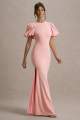 Love Letters | Pink Puff-Sleeve Maxi Dress