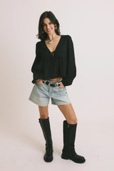 Preston Shorts In Light Wash