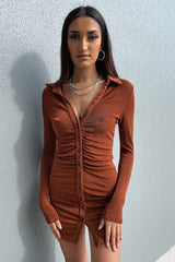 Ishka Dress - Brown