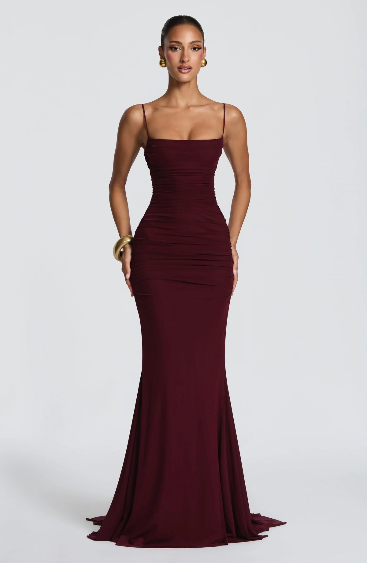 Zaria Gown - Cherry Lacquer