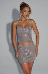 Nila Mini Skirt - Silver
