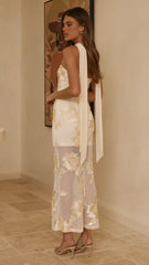 Veya Strapless Maxi Dress - Yellow