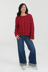 Better Days Sweater In Red