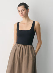 Revive Poplin Dress Limited Edition — Folio Brown/Black