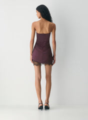 Showtime Satin Dress-Cardamon