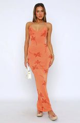 Sunset Glow Knit Maxi Dress